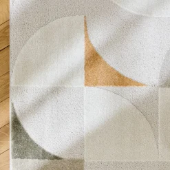 Crème retro patroon interieur tapijt