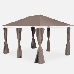 Dakdoek + gordijnen voor paviljoen 3x4m Divio