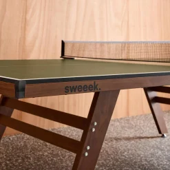 Deluxe indoor tafeltennistafel met 2 rackets en 3 ballen