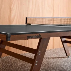 Deluxe indoor tafeltennistafel met 2 rackets en 3 ballen
