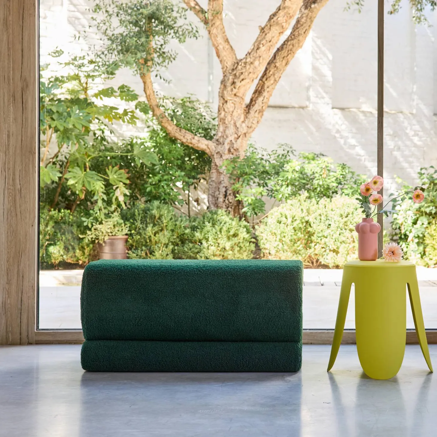 Designbank boucléstof 1-2 zitplaatsen