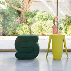 Designpoef boucléstof 1 plaats
