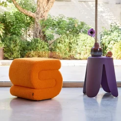 Designpoef boucléstof 1 plaats