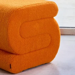 Designpoef boucléstof 1 plaats