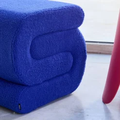 Designpoef boucléstof 1 plaats