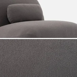 Draaiende fauteuil 360° met gestructureerde bouclette en metaal