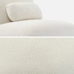 Draaiende fauteuil 360° met gestructureerde bouclette en metaal
