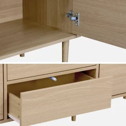 Dressoir 2 deuren 3 lades 160cm