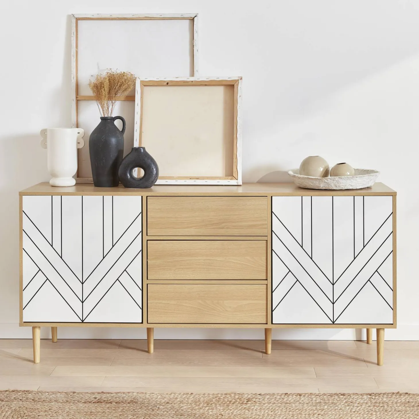 Dressoir 2 deuren 3 lades 160cm