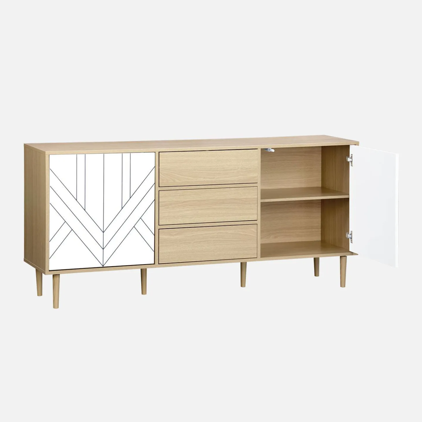 Dressoir 2 deuren 3 lades 160cm