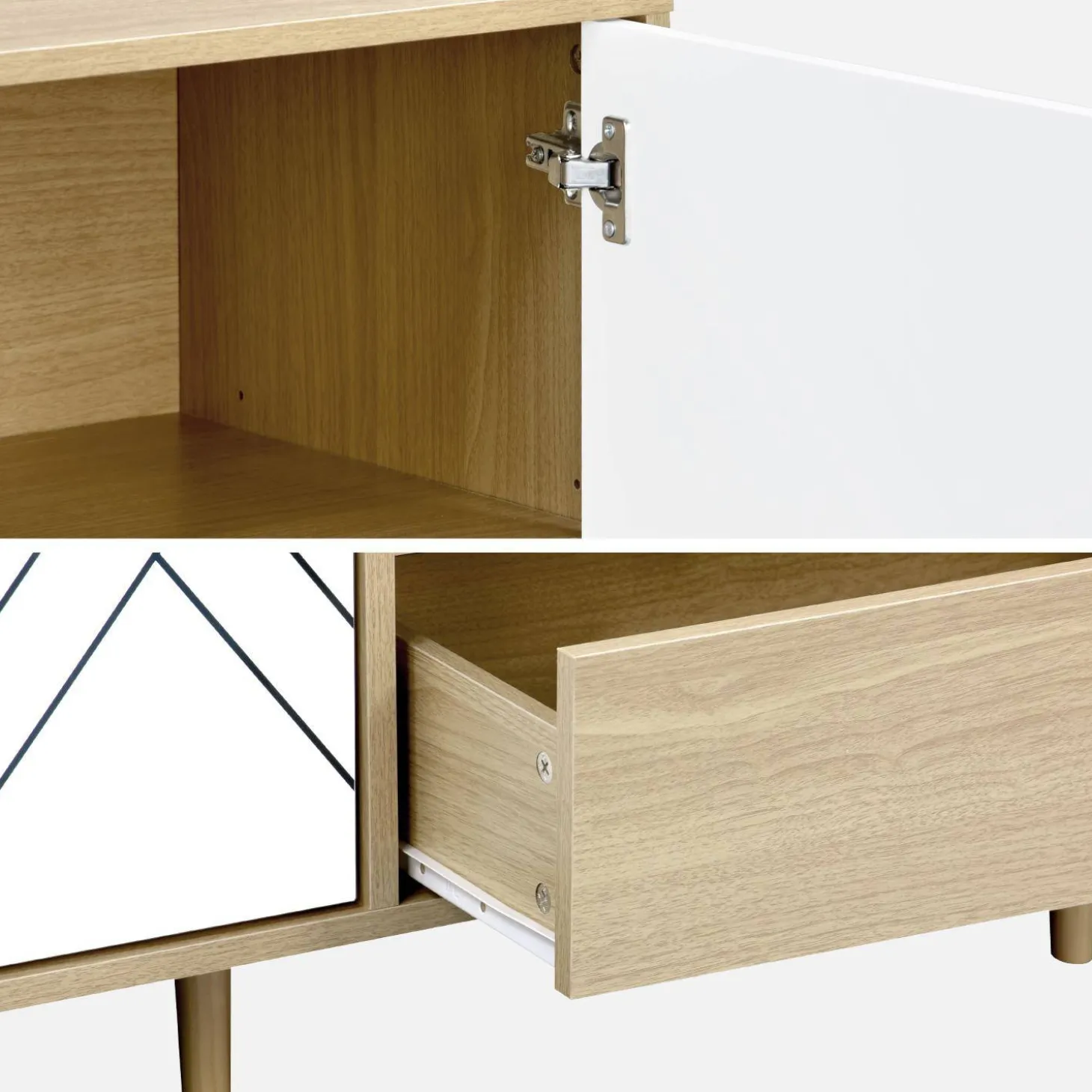 Dressoir 2 deuren 3 lades 160cm