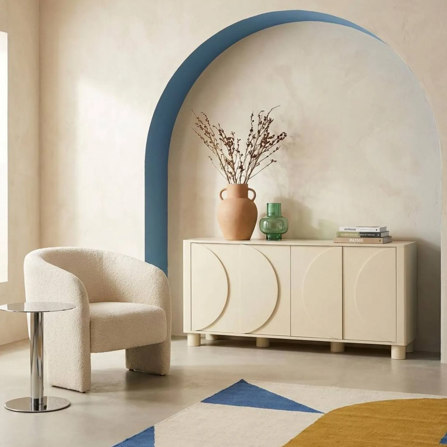 Dressoir houtdecor 4 deuren 155cm