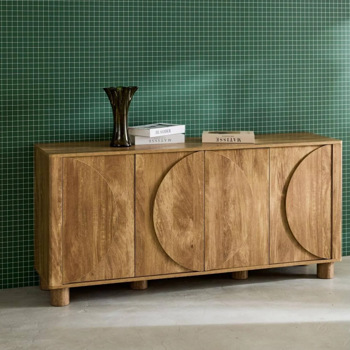 Dressoir houtdecor 4 deuren 155cm