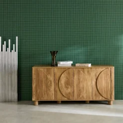 Dressoir houtdecor 4 deuren 155cm