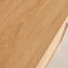 Dressoir houteffect en rotan 3 deuren 120cm