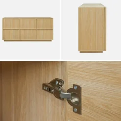 Dressoir houtlook met 3 deuren 160cm