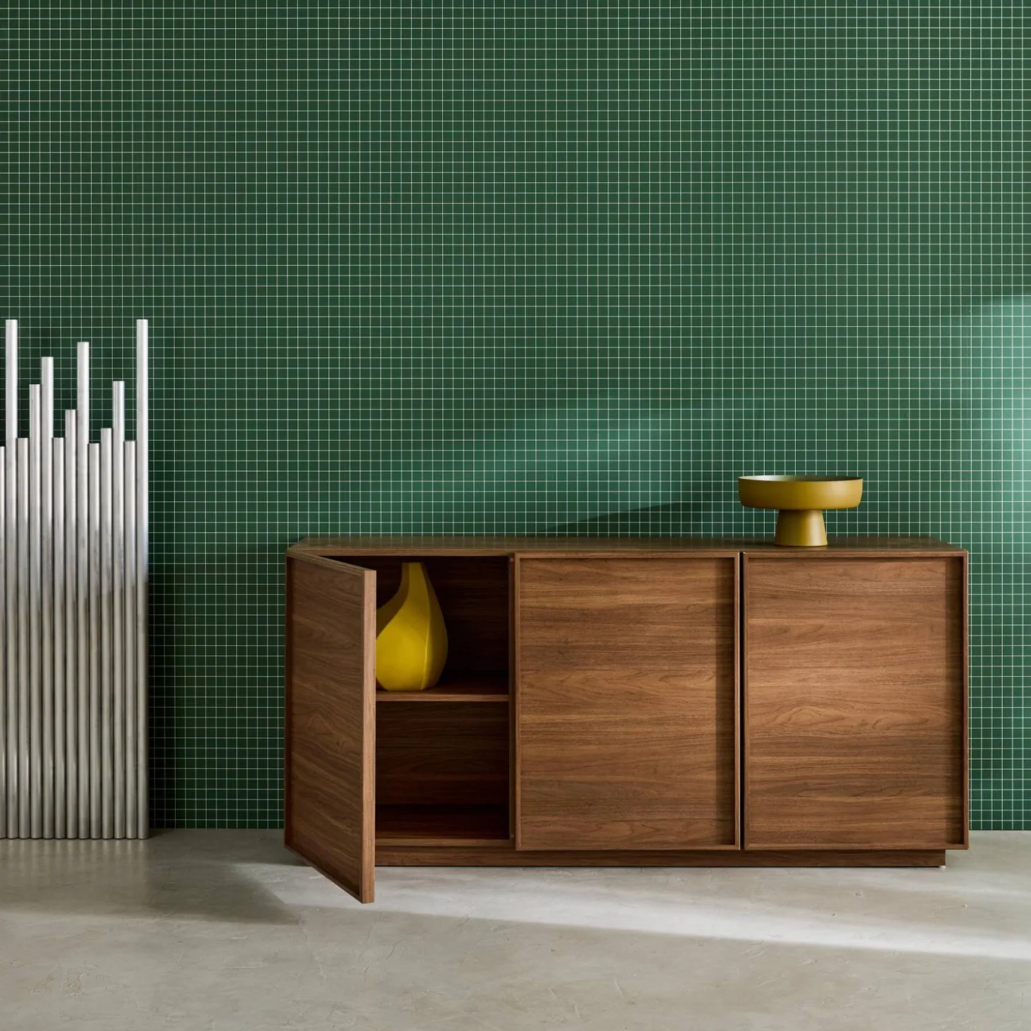 Dressoir houtlook met 3 deuren 160cm