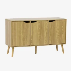 Dressoir met 3 deuren houtdecor 120cm