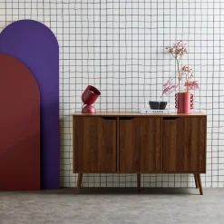 Dressoir met 3 deuren houtdecor 120cm