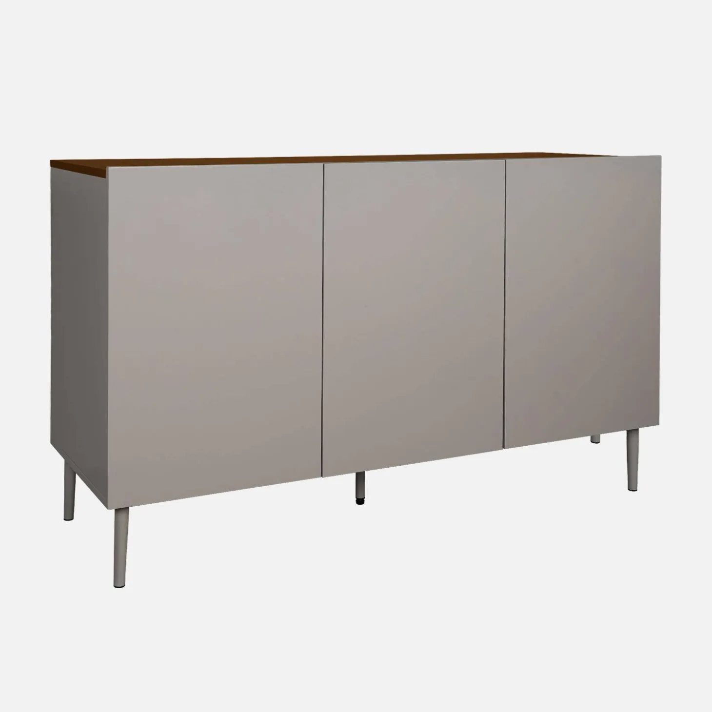 Dressoir met 3 deuren metaal en houtdecor 120cm
