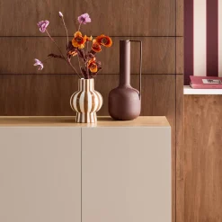 Dressoir met 3 deuren metaal en houtdecor 120cm