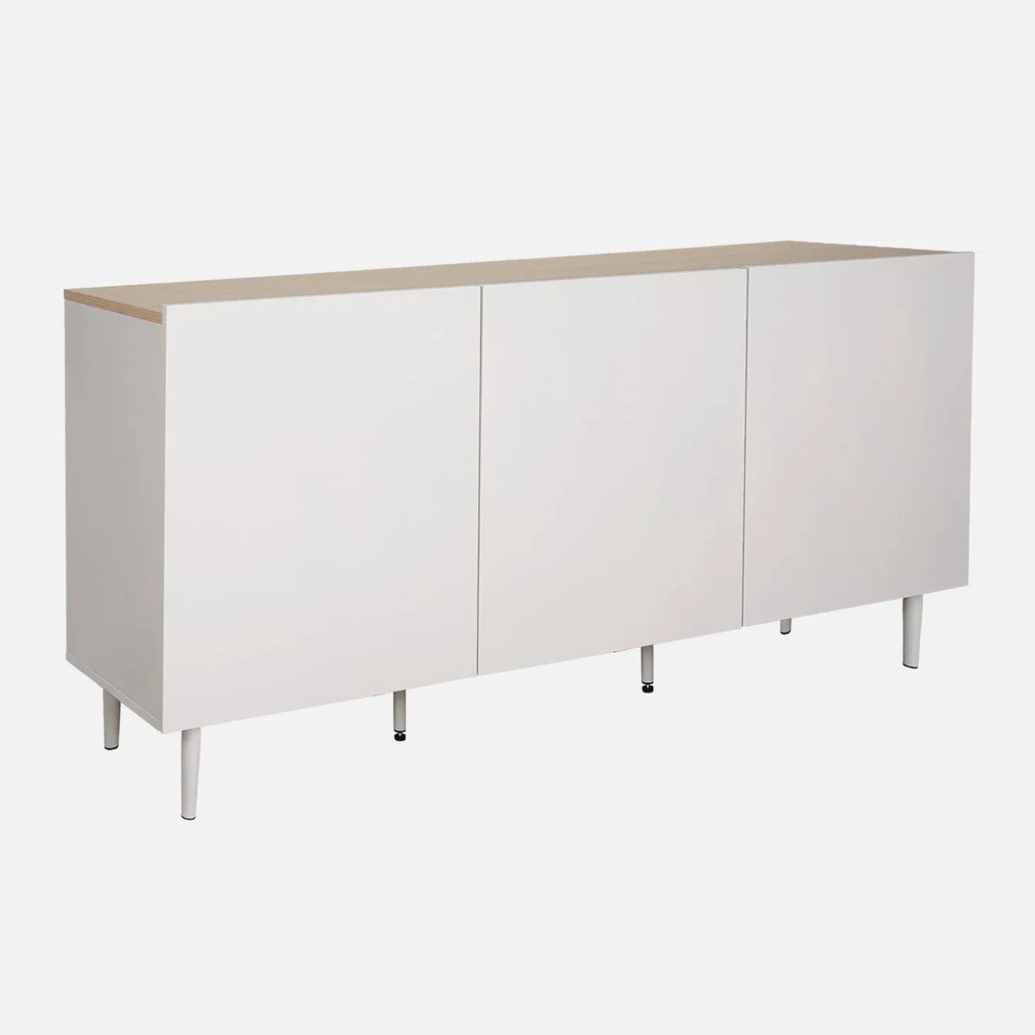 Dressoir met 3 deuren metaal en houtdecor 150cm