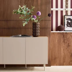 Dressoir met 3 deuren metaal en houtdecor 150cm