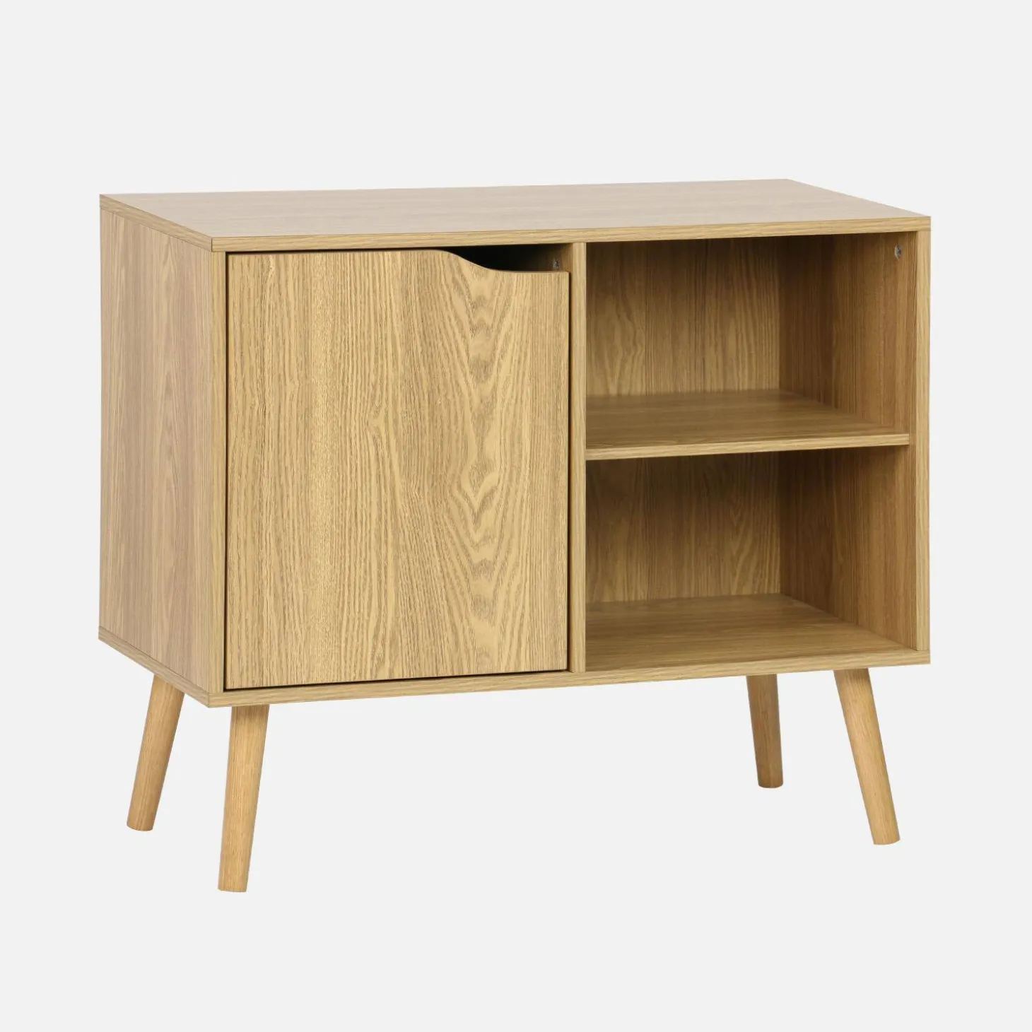 Dressoir met 1 deur en plank houtdecor 80cm