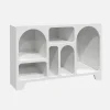 Dressoir met 6 vakken houtdecor organisch 120cm