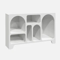 Dressoir met 6 vakken houtdecor organisch 120cm