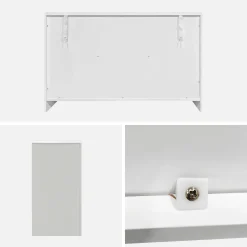 Dressoir met 6 vakken houtdecor organisch 120cm