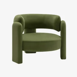 Driepoot fauteuil in fluweel