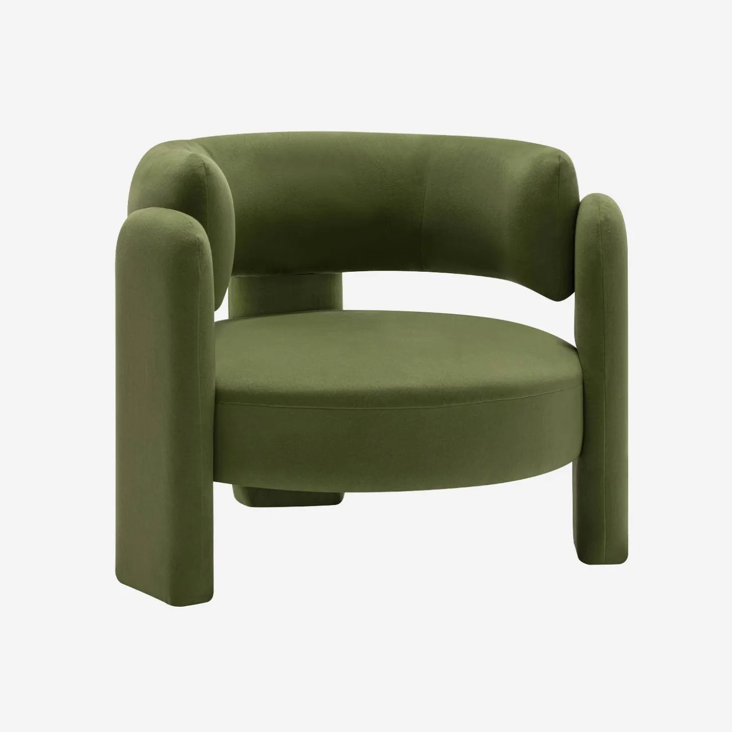 Driepoot fauteuil in fluweel