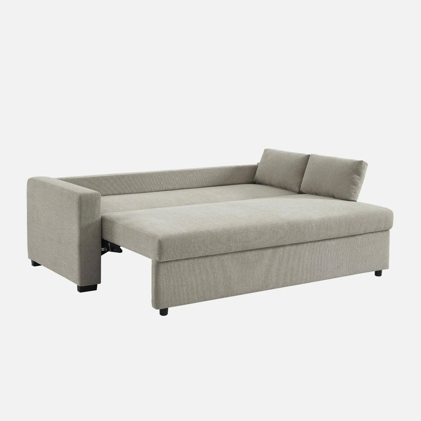 Driezits slaapbank in chenille stof