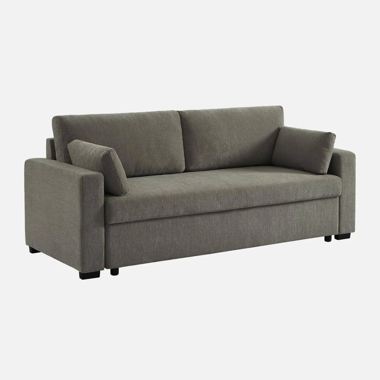 Driezits slaapbank in chenille stof