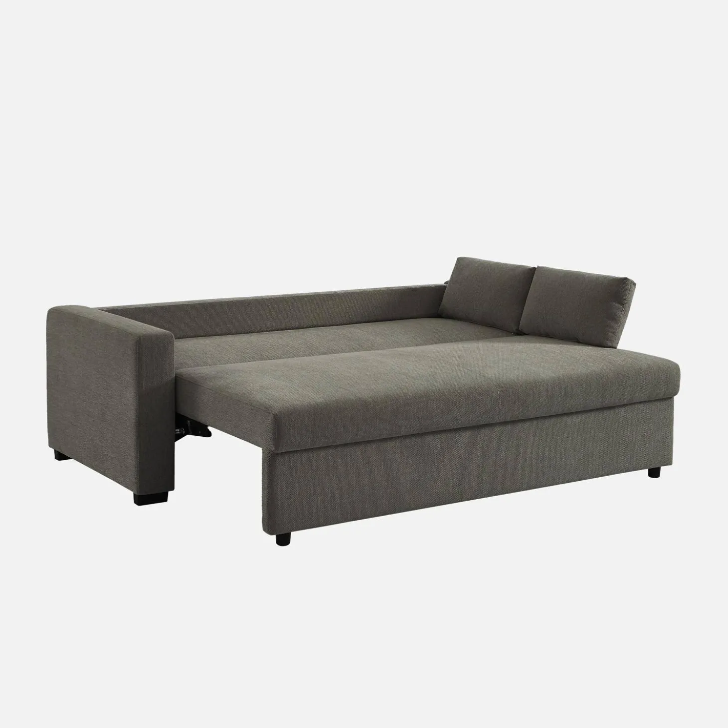 Driezits slaapbank in chenille stof