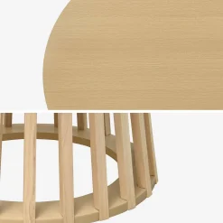 Eettafel met houteffect, sparrenhouten poten, 4 zitplaatsen