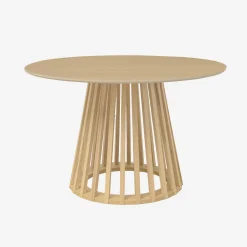 Eettafel met houteffect, sparrenhouten poten, 4 zitplaatsen