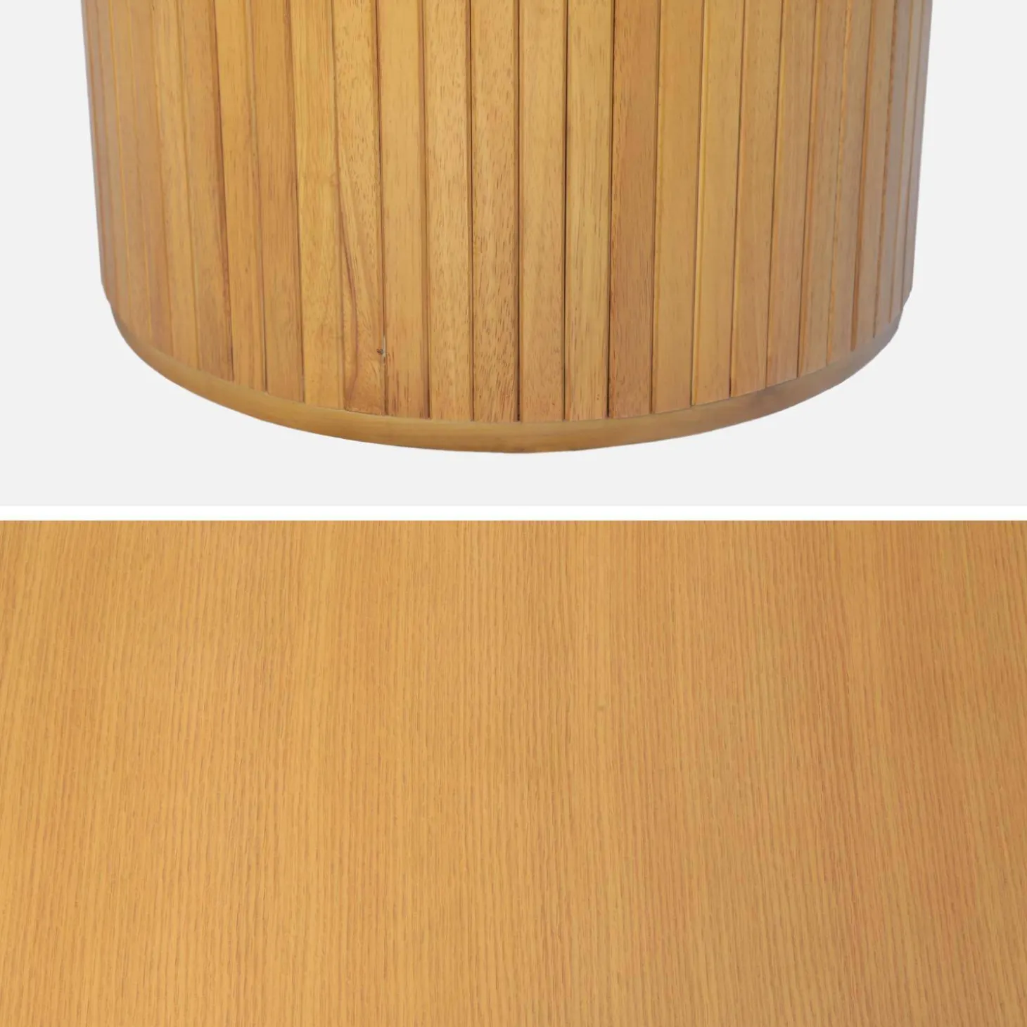 Eettafel ovaal voor 6-8 personen rubberhout en eikenfineer