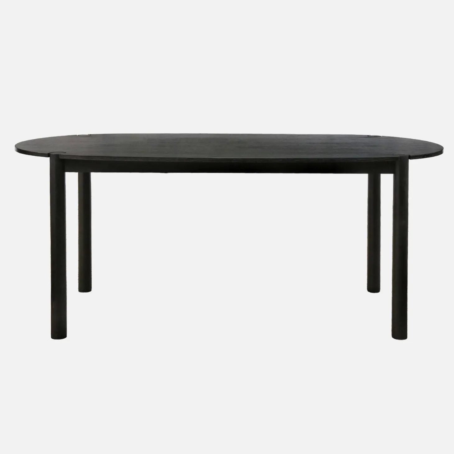 Eettafel ovaal voor 6 personen van rubberhout