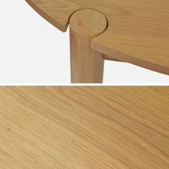 Eettafel ovaal voor 6 personen van rubberhout
