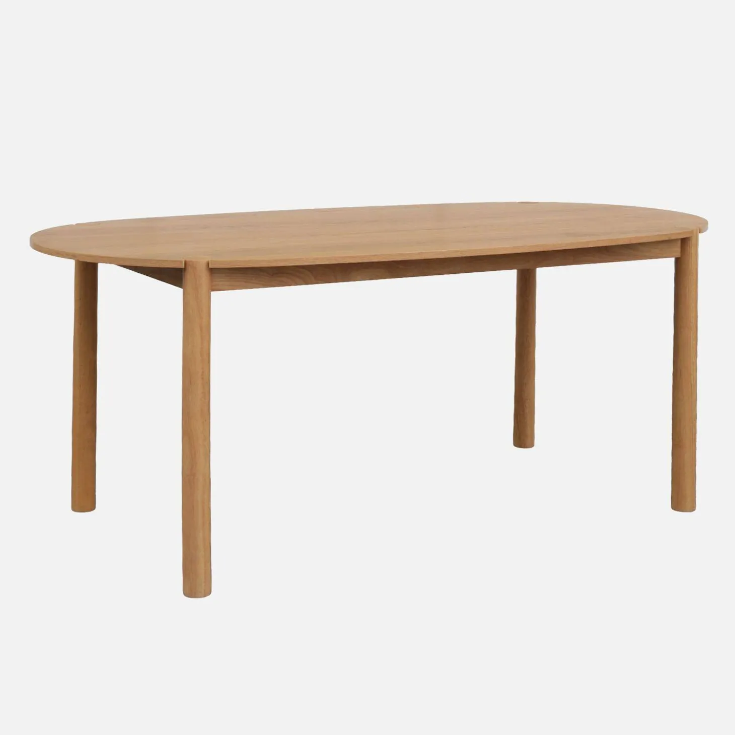 Eettafel ovaal voor 6 personen van rubberhout