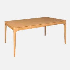 Eettafel rechthoekig rubberhout en essenfineer 8 plaatsen