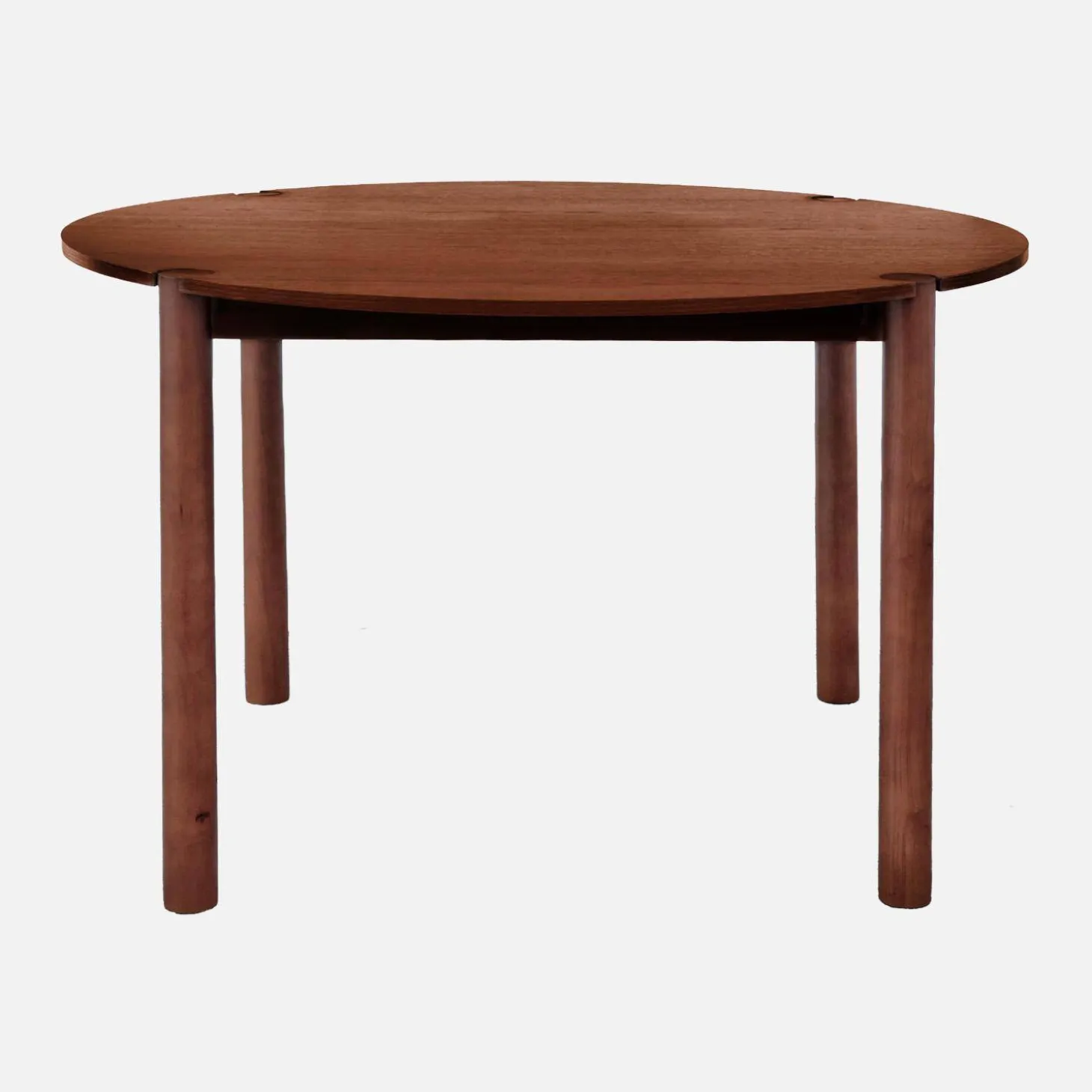 Eettafel rond voor 4 personen rubberhout