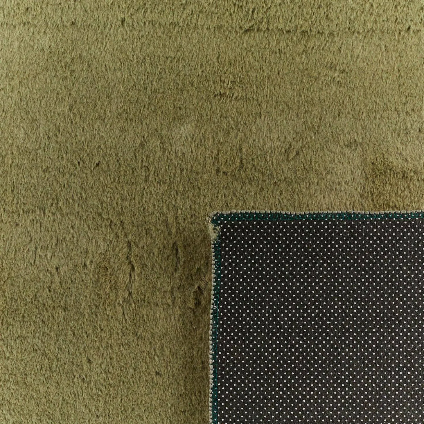 Effen groen vloerkleed voor binnen