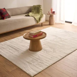 Effen wit vloerkleed voor binnen