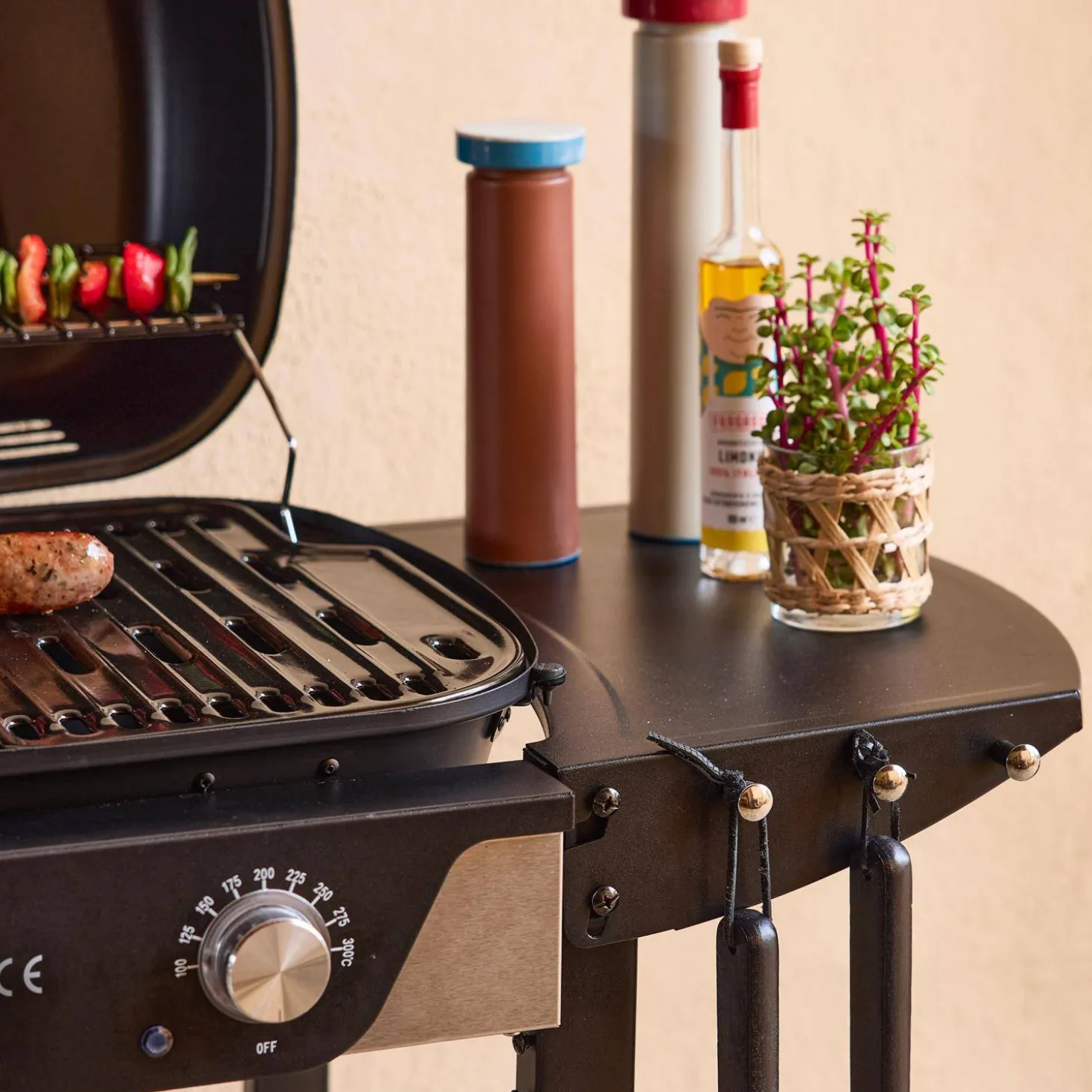 Elektrische barbecue 2 branders, geëmailleerd staal 2300 W