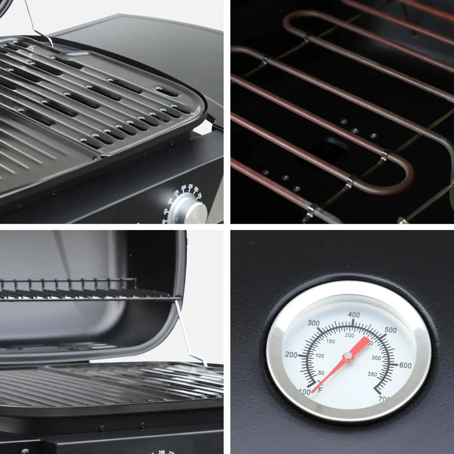 Elektrische barbecue 2 branders, geëmailleerd staal 2300 W