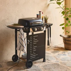 Elektrische barbecue 2 branders, geëmailleerd staal 2300 W