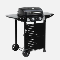 Elektrische barbecue 2 branders, geëmailleerd staal 2300 W